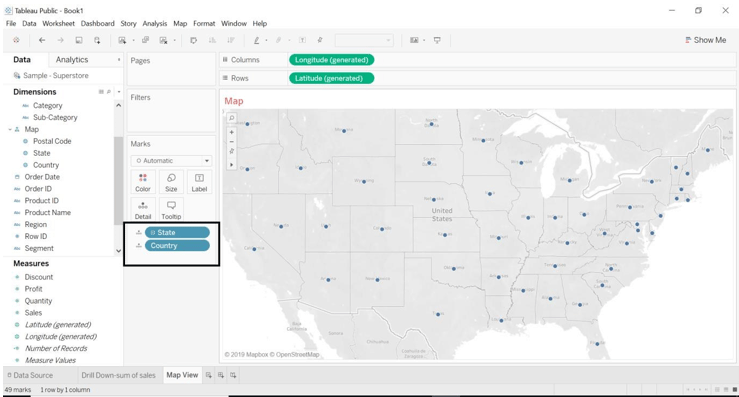 Tableau Drill Down Bar Chart