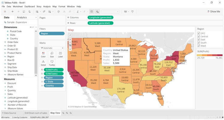 Drill Down Map Tableau Tableau Drill Down | Create Map View | Drill Down The Map