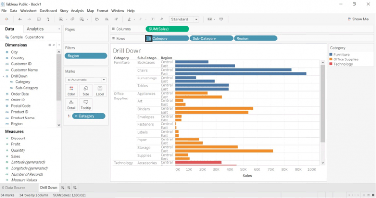 Tableau Drill Down | Create Map View | Drill Down the Map