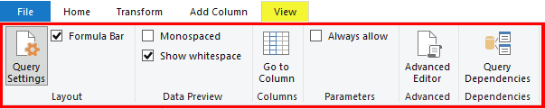 Query Editor Tools- VIEW