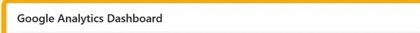 Google Analytics Dashboard