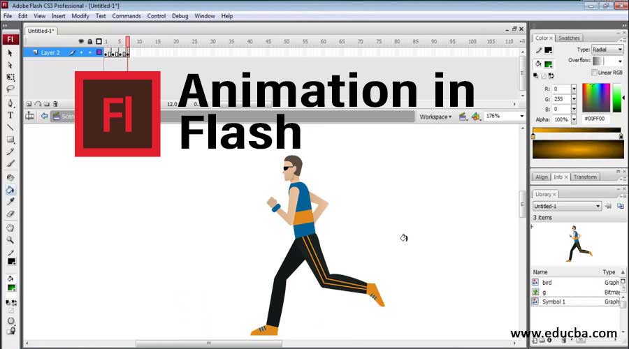 animate in flash logo