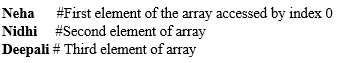 Array in Unix eg2