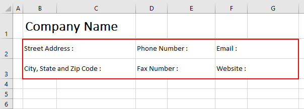 Blank Invoice Excel Template Example 2-3