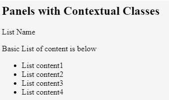 Contextual classes output