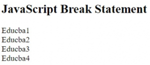 Break Statement in JavaScript | Working & Examples of Break Statement