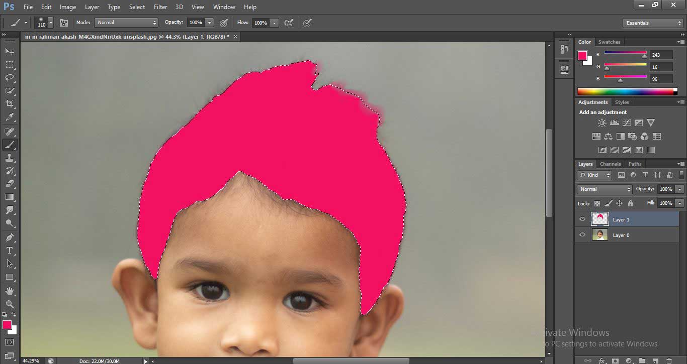 Change Hair Color in Photoshop 1-19