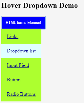 DropDown list in HTML 3