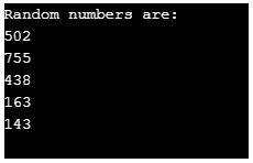 Random Number Generator C Without Rand