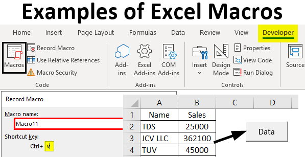 Examples of Excel Macros