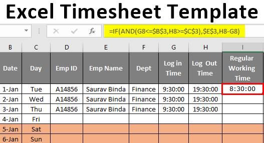 Excel Timesheet Template Creating Employee Timesheet Template