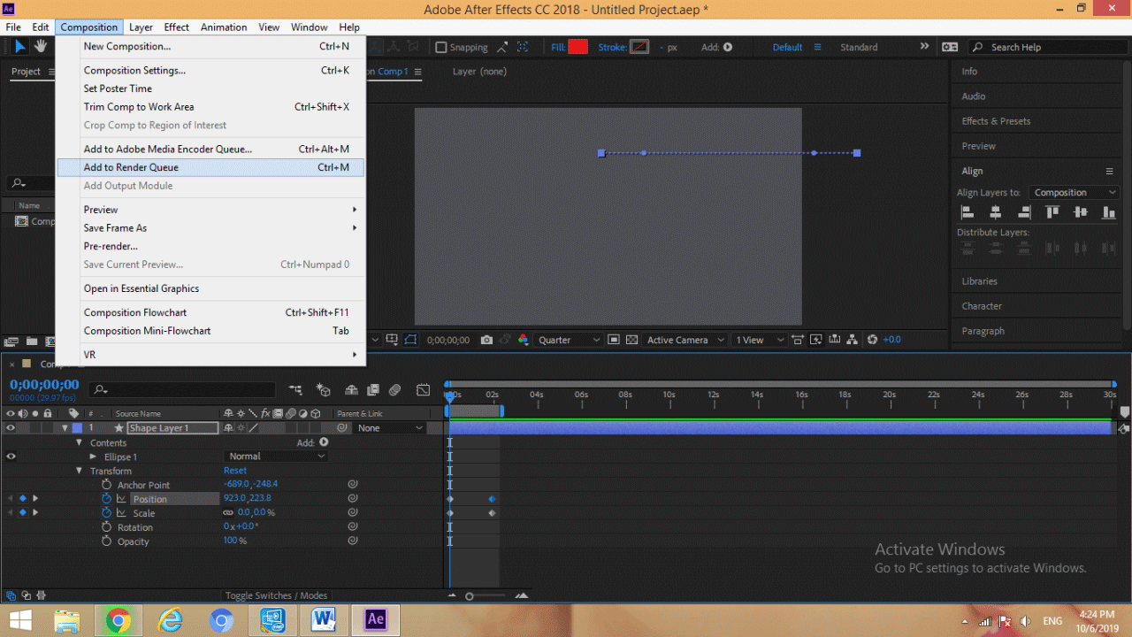 export video after effects