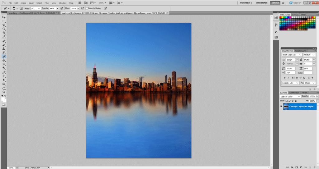 light reflection effect photoshop