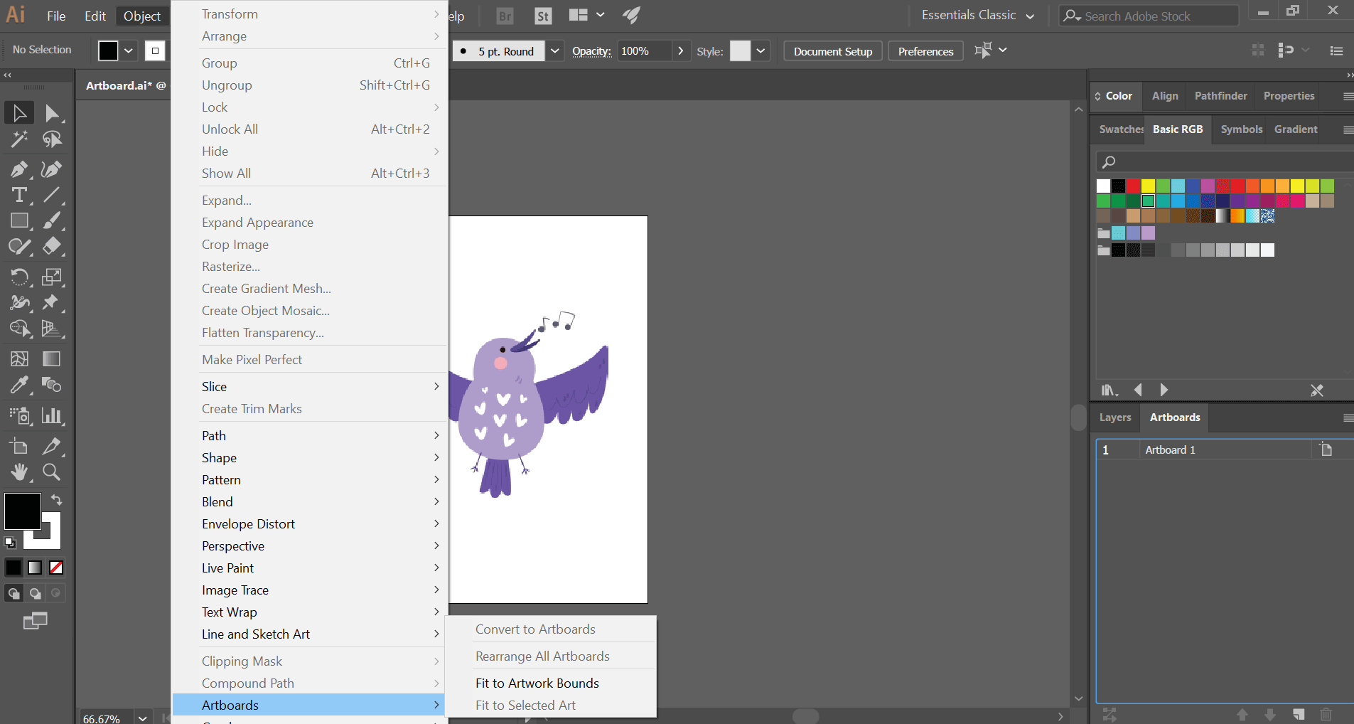 change illustrator artboard dimensions to inches