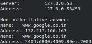 IP Command in Linux nslookup