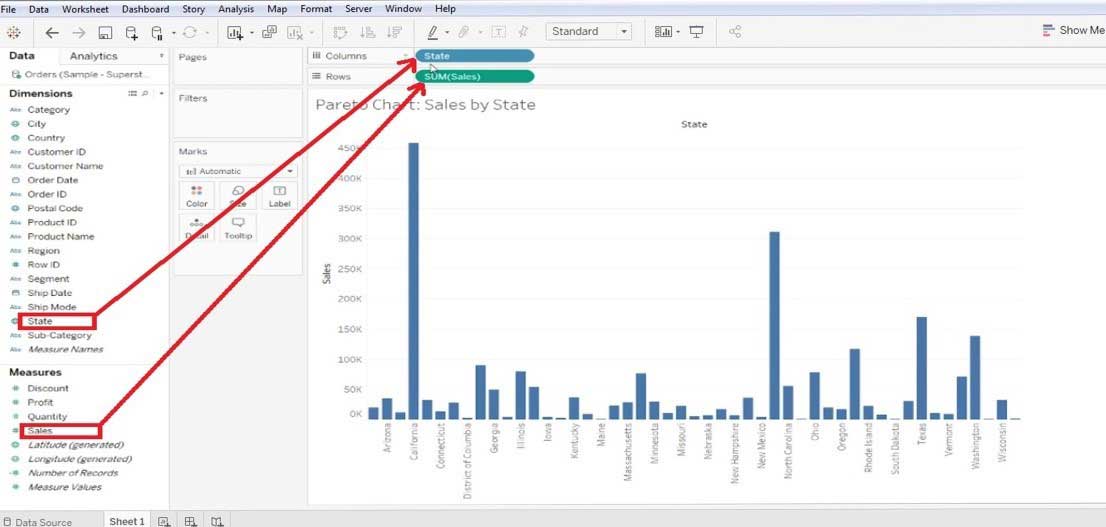 Tableau Pareto Chart Video