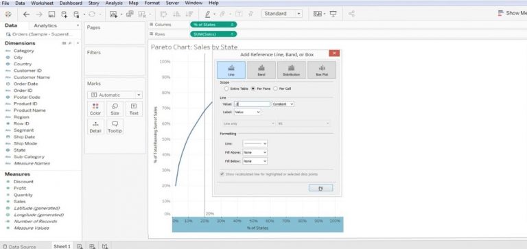 Pareto Chart in Tableau | Steps for Creating Pareto Chart with Importance