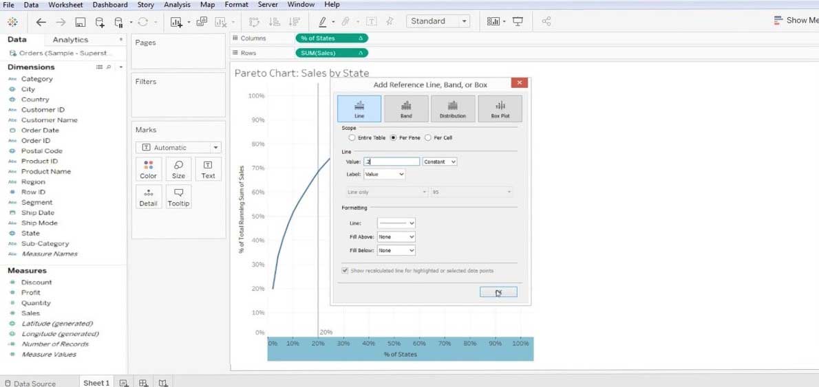 Pareto Chart Tableau 10