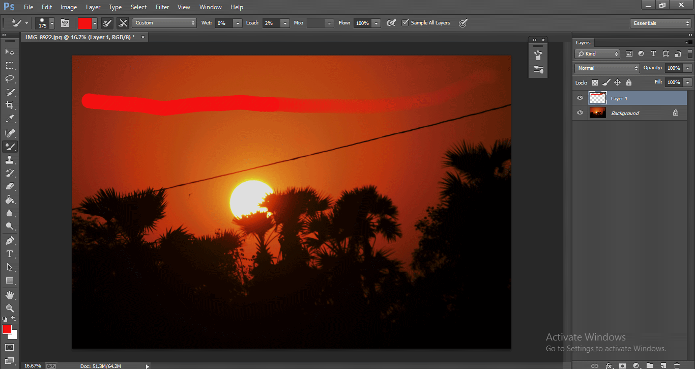 using brush tool in photoshop