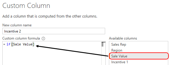 If Function Power Bi Custom Column