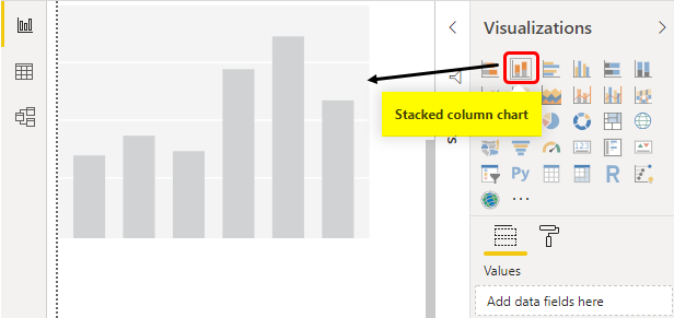 Select Stacked Column Chart Example 1-11