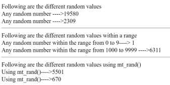 Random Number in PHP | Top 7 Functions of Random Number