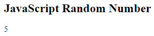 Random Number in Javascript output 2