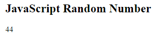 Random Number in Javascript output 3