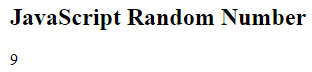 Random Number in Javascript output 4