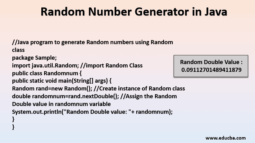 Random number generator in java