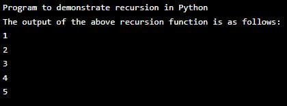 Recursive Function in Python Example 1