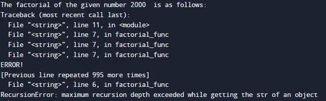 Recursive Function in Python Example 3.1