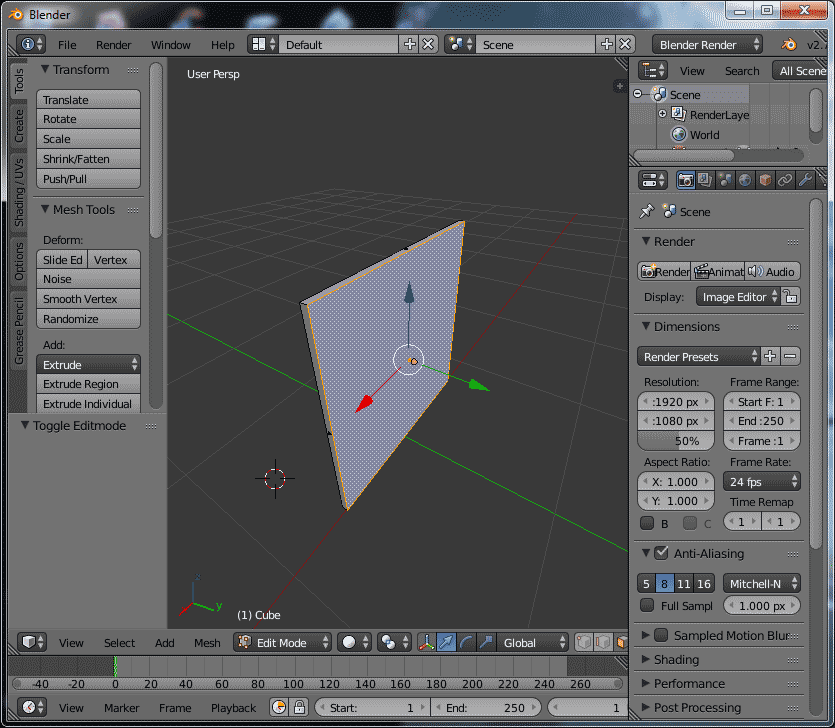 Blender Transform mode