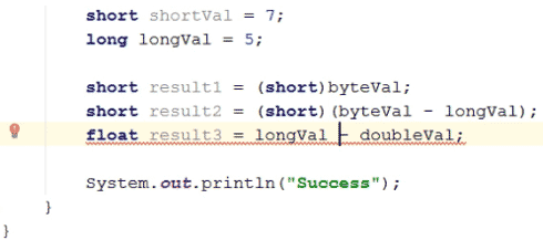 Type Conversion in Java eg13