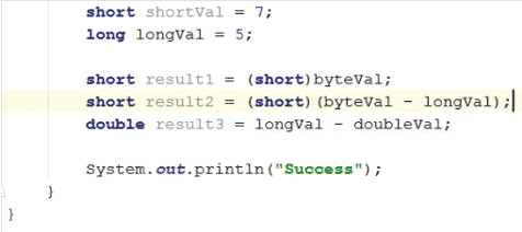 Type Conversion in Java eg14