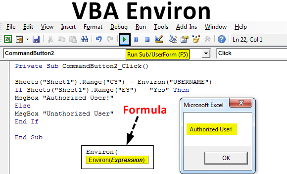 Vba Environ How To Use Environ Function In Excel Vba