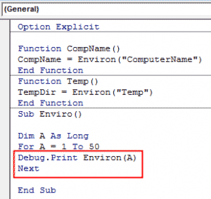 VBA Environ | How to Use Environ Function in Excel VBA?
