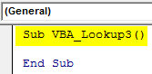 VBA Lookup Example 3-1
