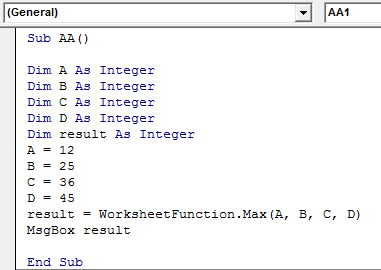 Max number Example 1