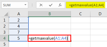 VBA MAX Function Example 3-2