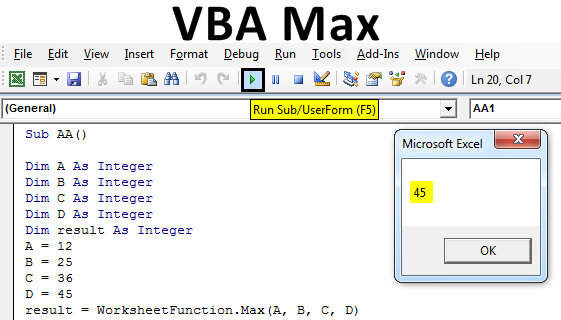 visual basic for excel command list