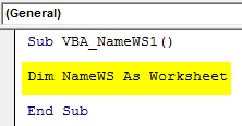VBA Name Worksheet Example 1-2