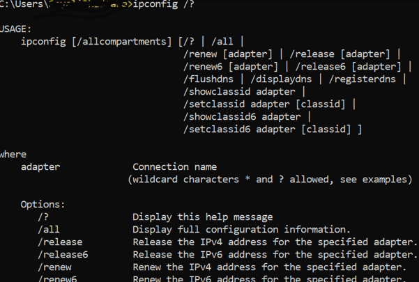 Windows Networking Commands ipconfig 2