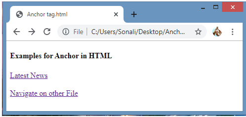 Html anchor on sale