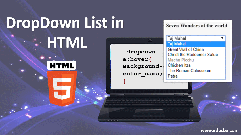 dropdown list in html