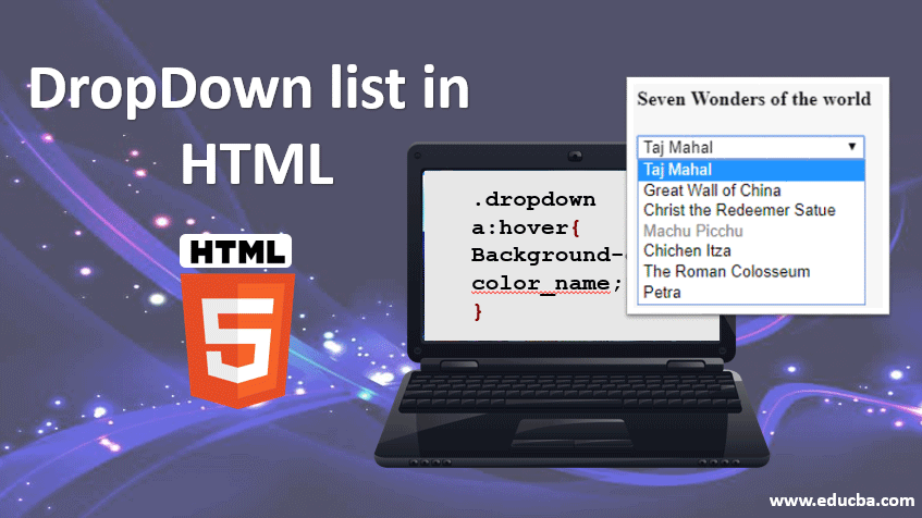 Một cách đơn giản để tạo danh sách thả xuống trên website của bạn là sử dụng HTML Dropdown List. Những danh sách này sẽ giúp người dùng của bạn tìm thấy thông tin một cách nhanh chóng và dễ dàng hơn. Hãy xem hình ảnh liên quan để biết thêm chi tiết về cách tạo danh sách thả xuống bằng HTML.