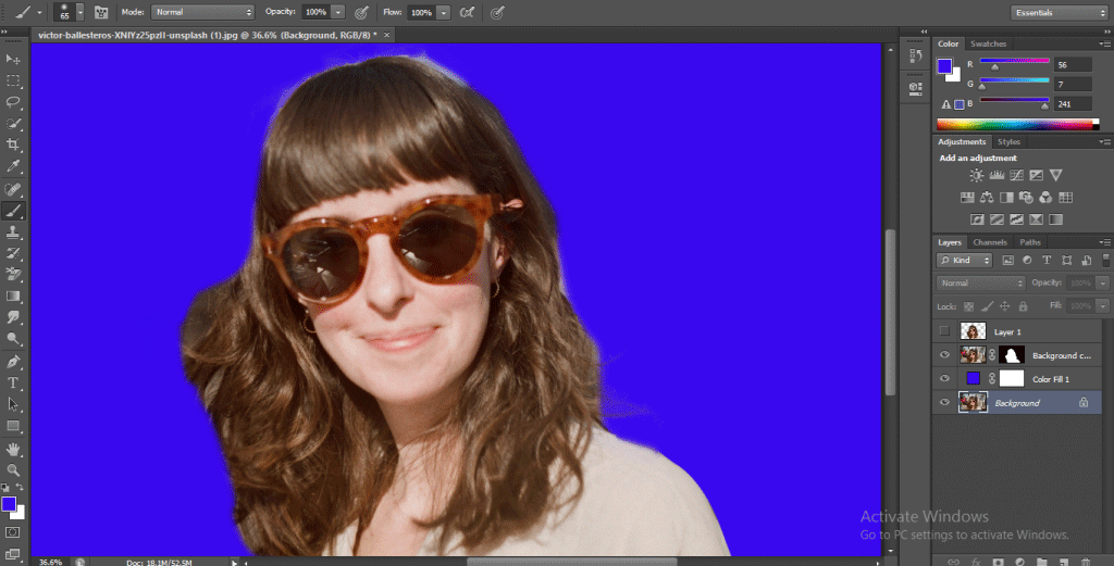 how to delete background of image in photoshop