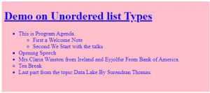 HTML Unordered List | Syntax and Types of Attribute with Examples