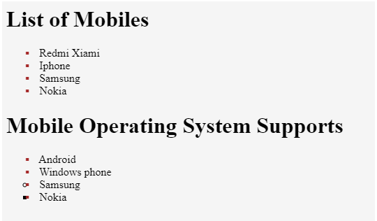 HTML Unordered List Syntax And Types Of Attribute With Examples