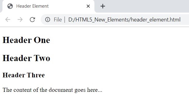 html5 new elements - <header>
